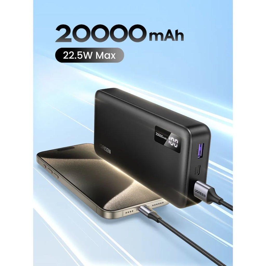 UGREEN Batería Portátil 20.000mAh PD 20W USB-C + USB-A PB312