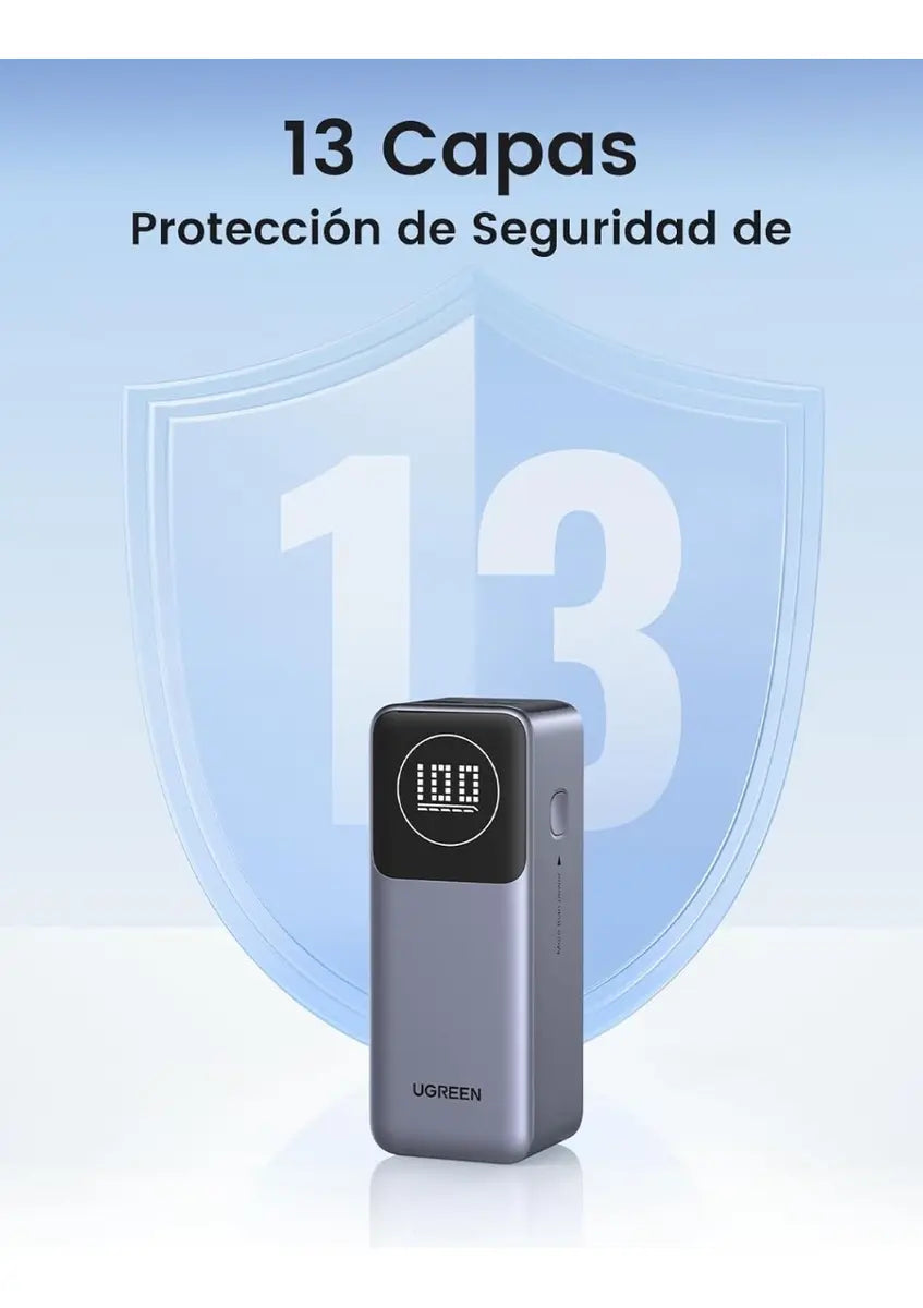 Batería portátil Power Bank Ugreen 12000mah 100w gris