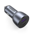 UGREEN Cargador Auto UGREEN 60W USB-C + USB-A Carga Rápida