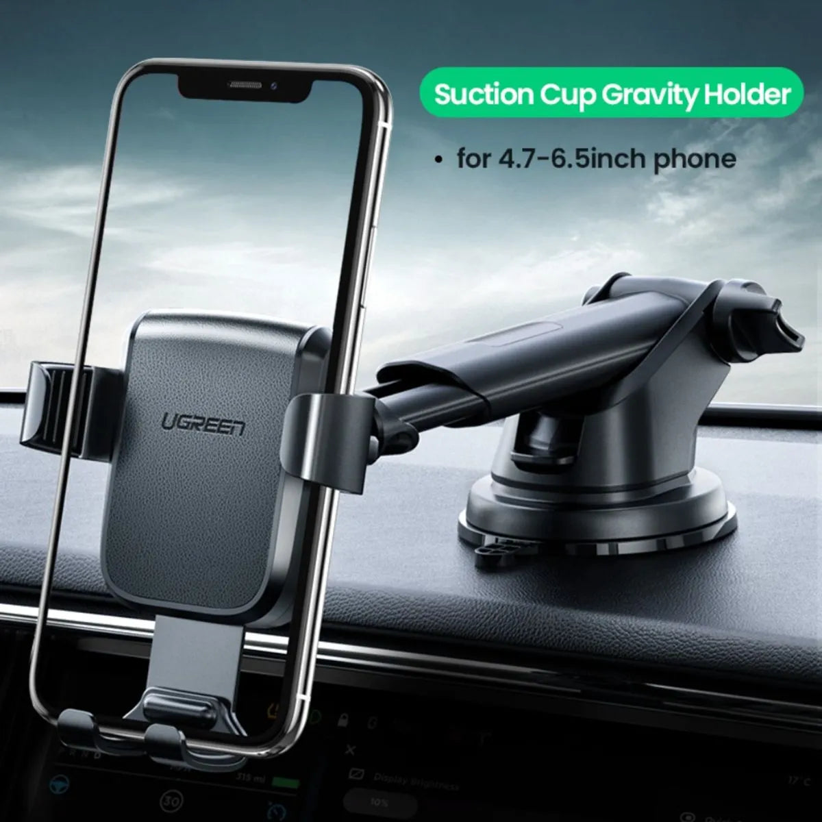 UGREEN Soporte para Celular con Ventosa y Ajuste por Gravedad para Auto LP200