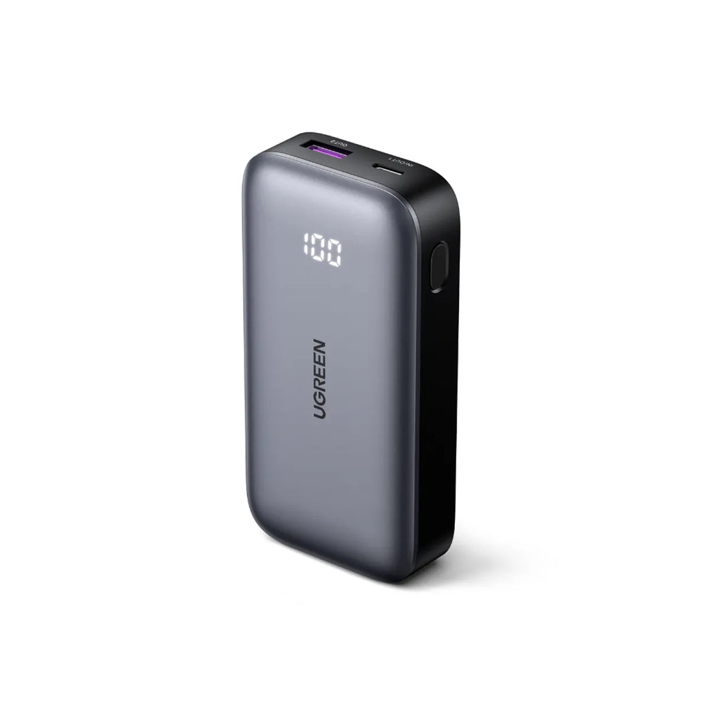 Power Bank UGREEN 10.000mAh Mini 30W con Pantalla Gris PB502