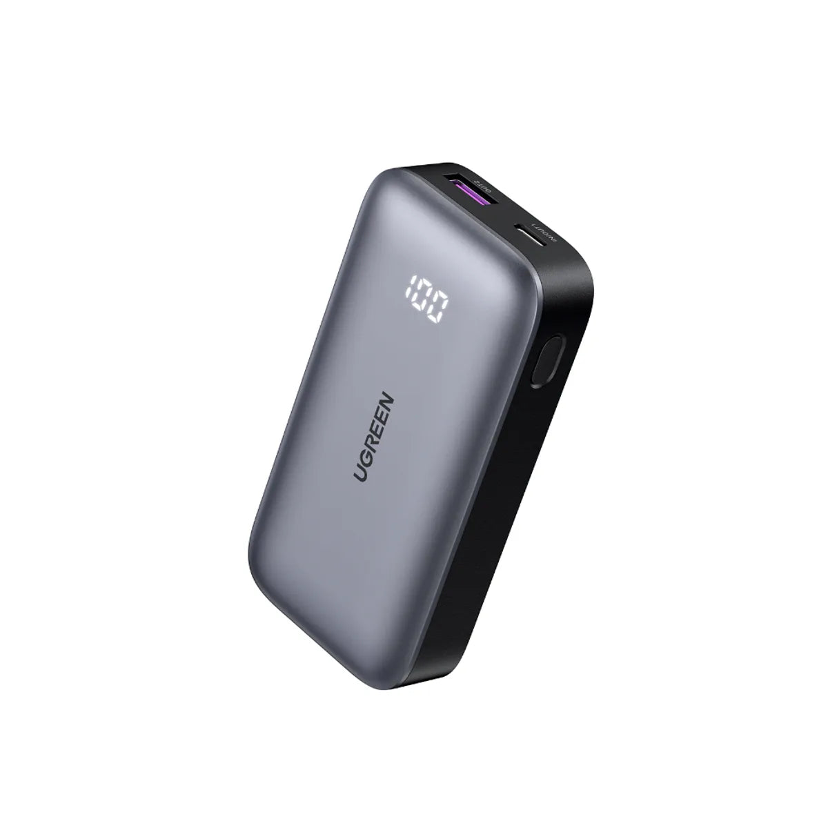 Power Bank UGREEN 10.000mAh Mini 30W con Pantalla Gris PB502